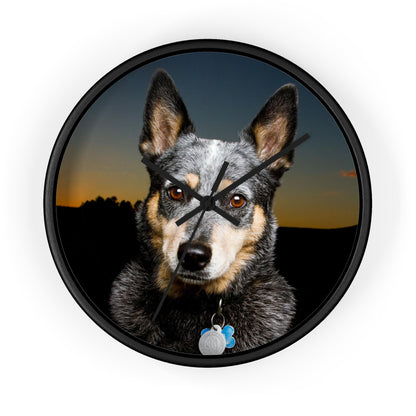 Blue Heeler Wall Clock Timeless Elegance for Dog Lovers' Spaces