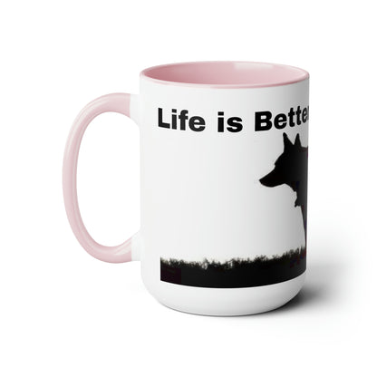 Life is Better With a Heeler" Seasonal and Holiday Gift Coffee Mug