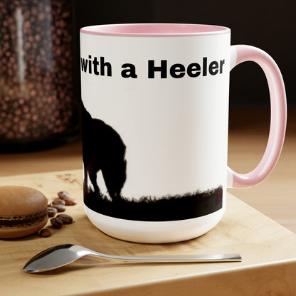 Life is Better With a Heeler" Seasonal and Holiday Gift Coffee Mug