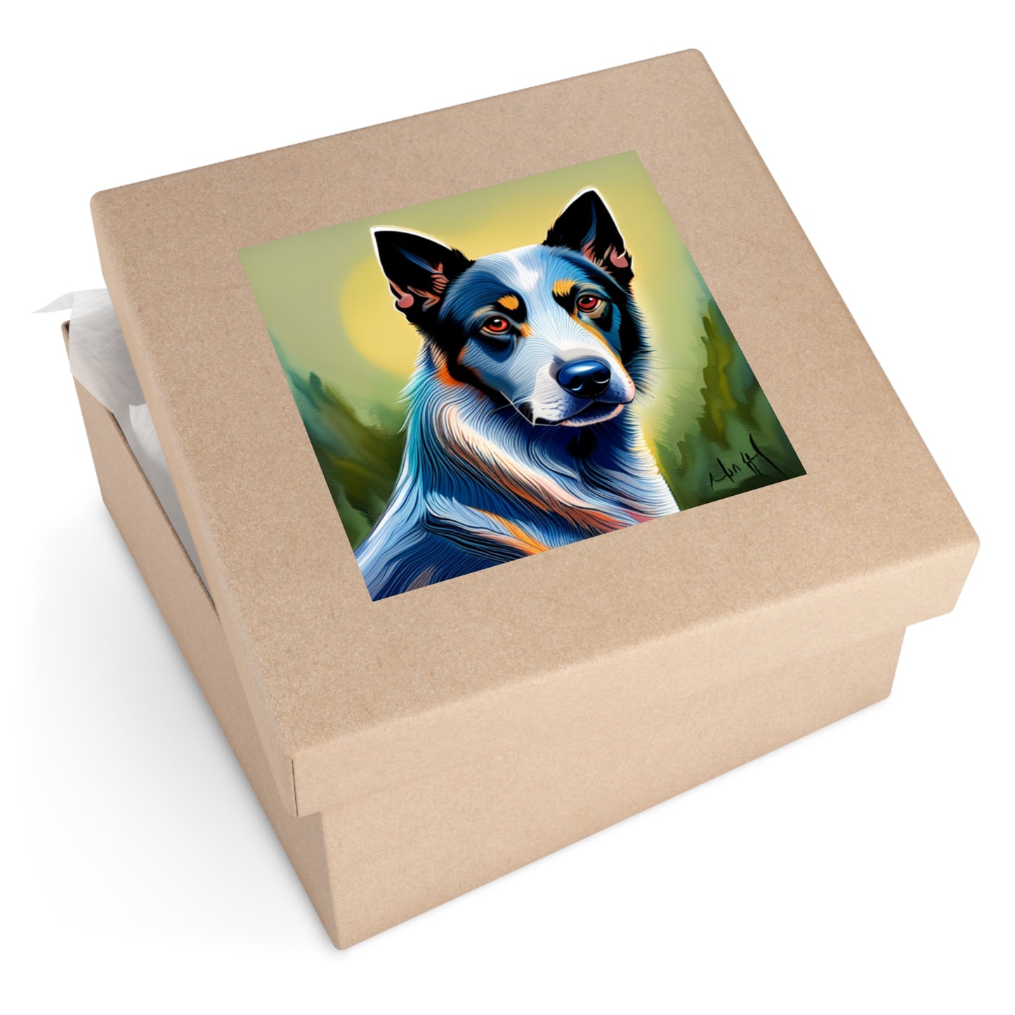 Australian Cattle Dog Square Stickers