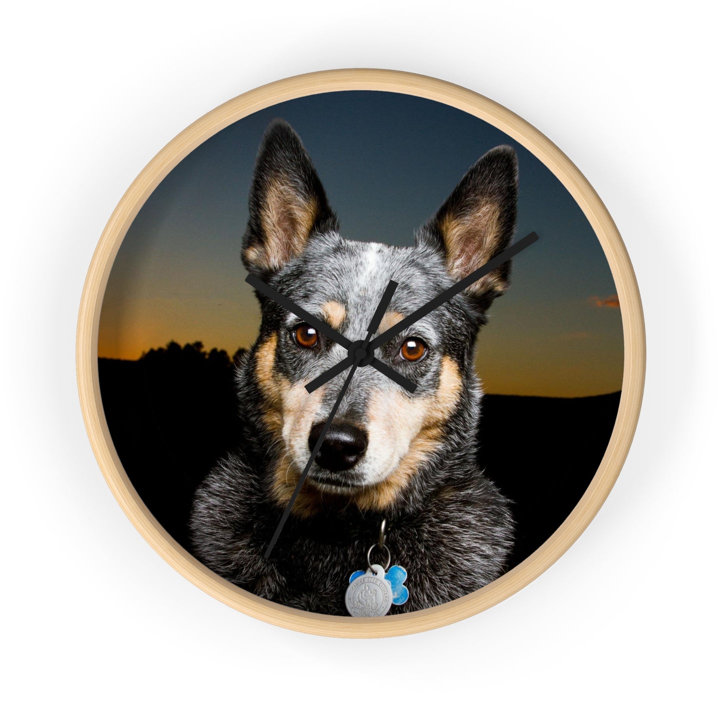 Blue Heeler Wall Clock Timeless Elegance for Dog Lovers' Spaces