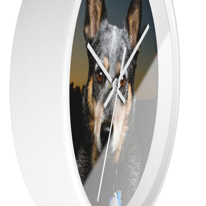 Blue Heeler Wall Clock Timeless Elegance for Dog Lovers' Spaces