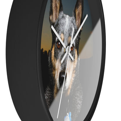 Blue Heeler Wall Clock Timeless Elegance for Dog Lovers' Spaces