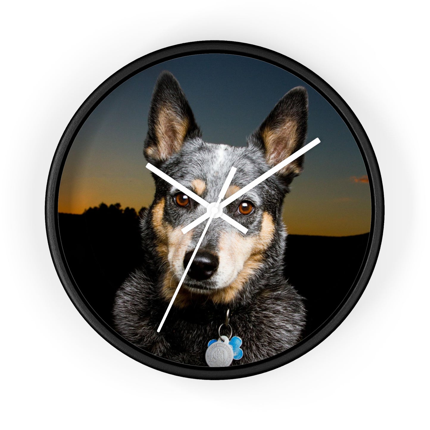 Blue Heeler Wall Clock Timeless Elegance for Dog Lovers' Spaces