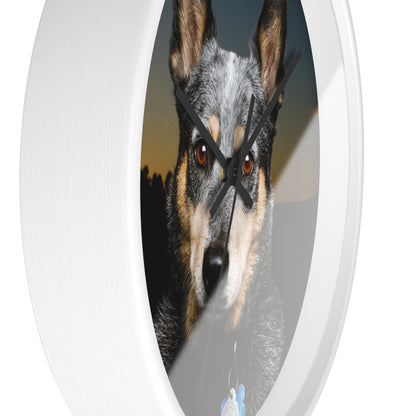 Blue Heeler Wall Clock Timeless Elegance for Dog Lovers' Spaces