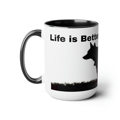 Life is Better With a Heeler" Seasonal and Holiday Gift Coffee Mug