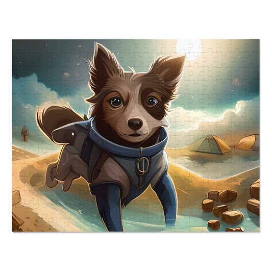 Cute Dog in Space Jigsaw Puzzle (252 Piece)