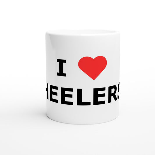 I Love Heelers White 11oz Ceramic Mug