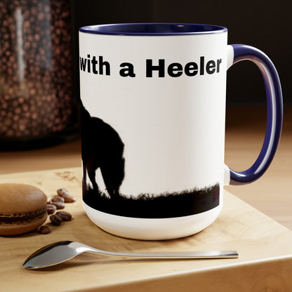 Life is Better With a Heeler" Seasonal and Holiday Gift Coffee Mug