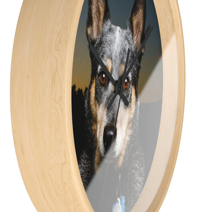 Blue Heeler Wall Clock Timeless Elegance for Dog Lovers' Spaces