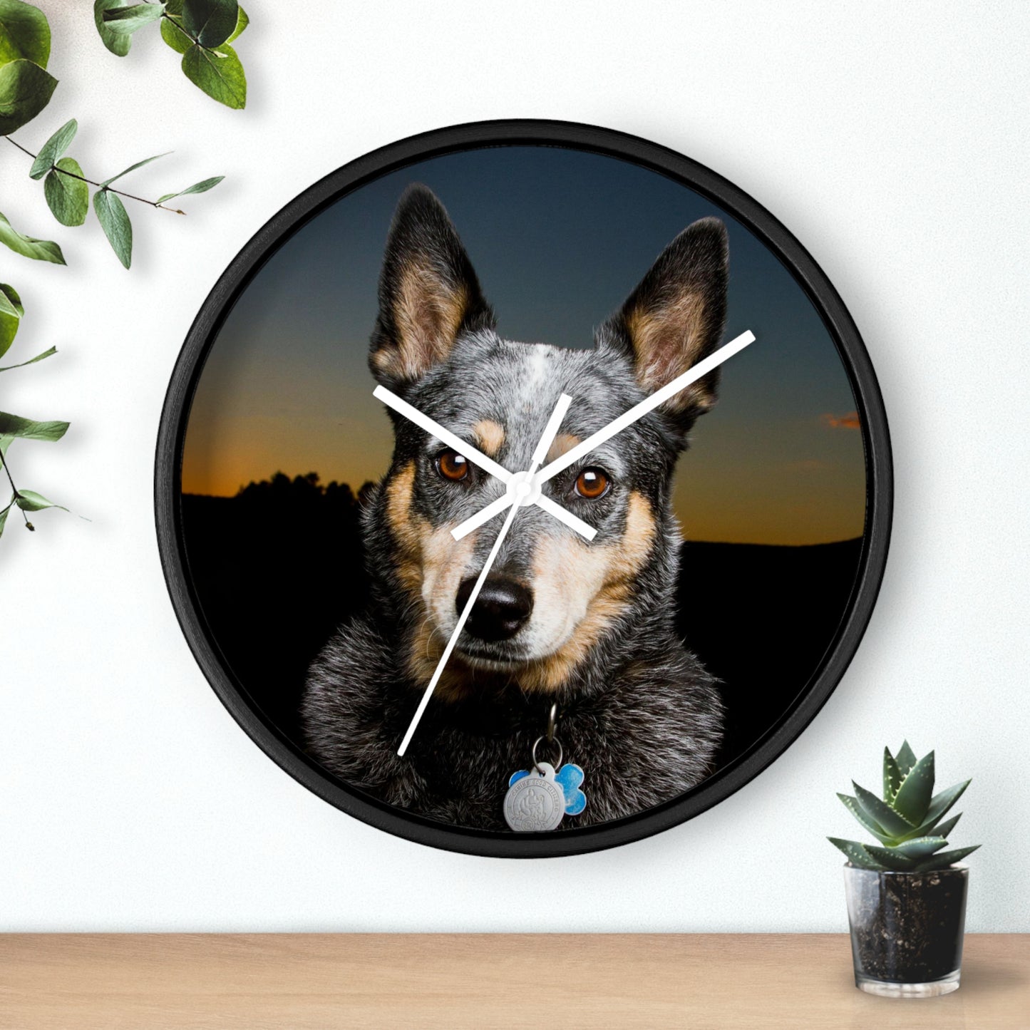 Blue Heeler Wall Clock Timeless Elegance for Dog Lovers' Spaces