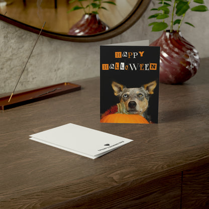 Spooky Heeler Wishes - Halloween Greeting Cards (1, 10, 30, and 50 pcs)