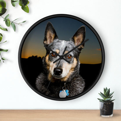 Blue Heeler Wall Clock Timeless Elegance for Dog Lovers' Spaces