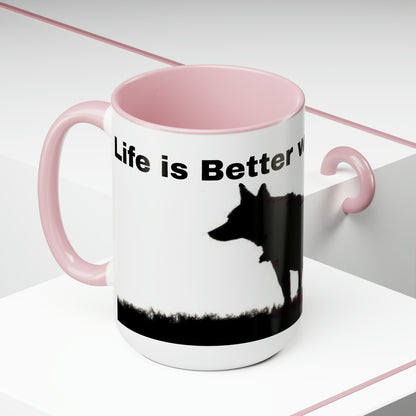 Life is Better With a Heeler" Seasonal and Holiday Gift Coffee Mug