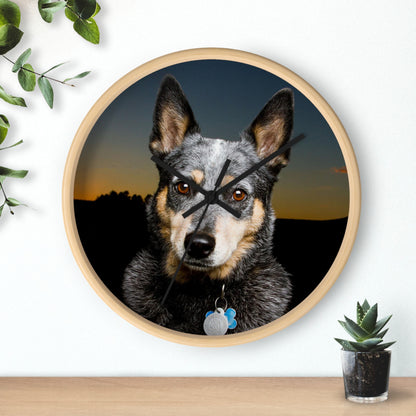 Blue Heeler Wall Clock Timeless Elegance for Dog Lovers' Spaces