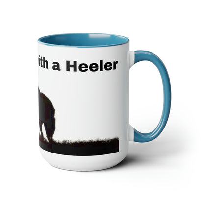 Life is Better With a Heeler" Seasonal and Holiday Gift Coffee Mug