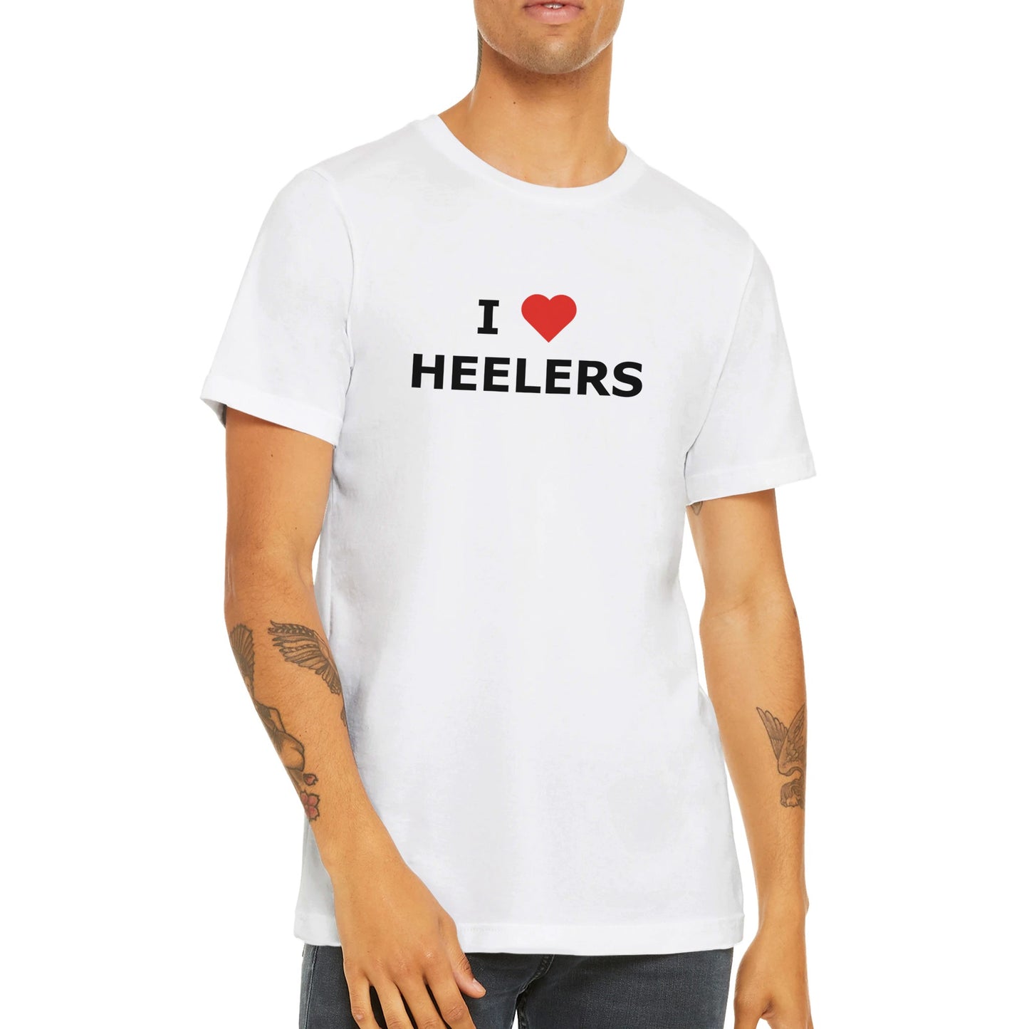 I Love Heelers Premium Unisex Crewneck T-shirt