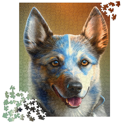 jigsaw puzzle gift for cattle dog lovers